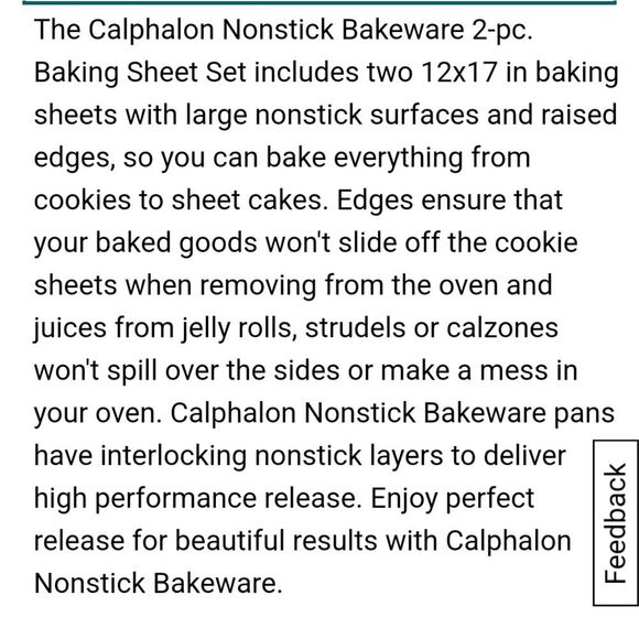 Calphalon Nonstick Bakeware 2-PC Baking Sheet Set - Picture 5 of 7